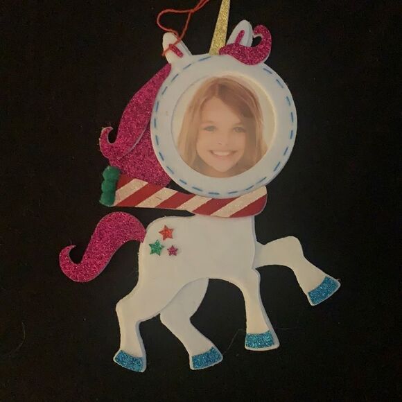 Christmas Personalized Felt Ornament Unicorn - Picture 1 of 6